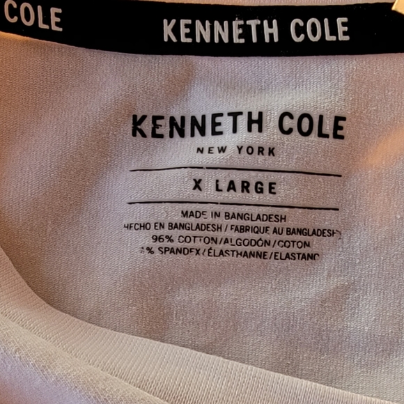 Kenneth Cole New York White Logo Shirt NEW XL - Picture 4 of 7